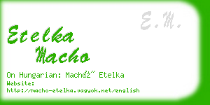 etelka macho business card